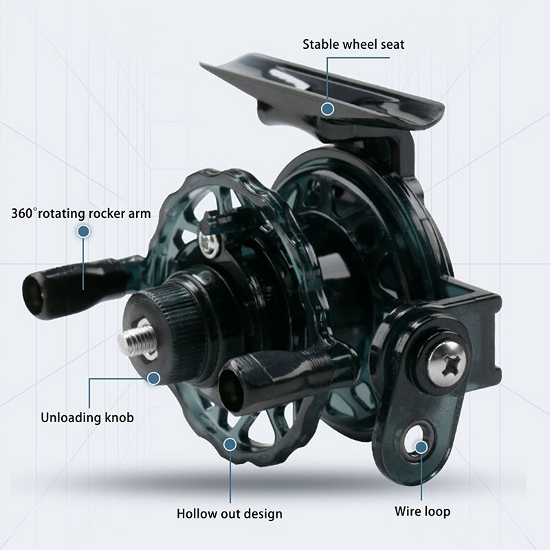 รอกตกปลาแบบพกพาคุณภาพสูง 1 ชิ้ - Ice Fishing Reel บทวิจารณ์และราคา